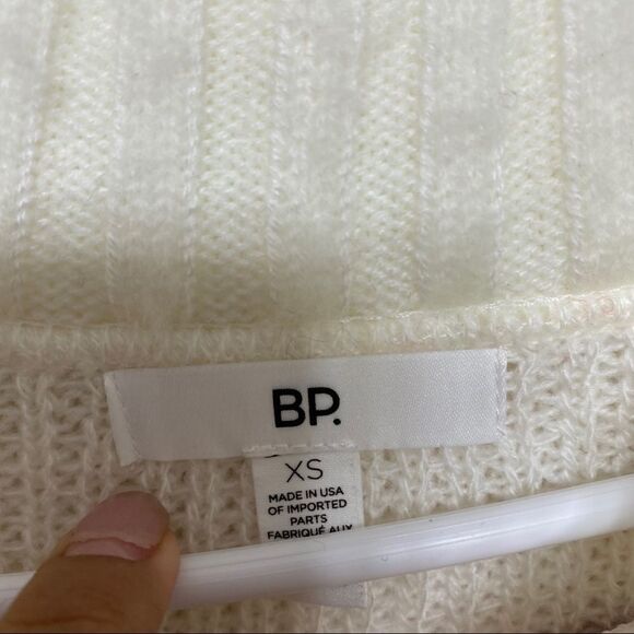 BP Red and White Striped Sweater Oversize XS Women Brushed Pullover - Picture 3 of 7